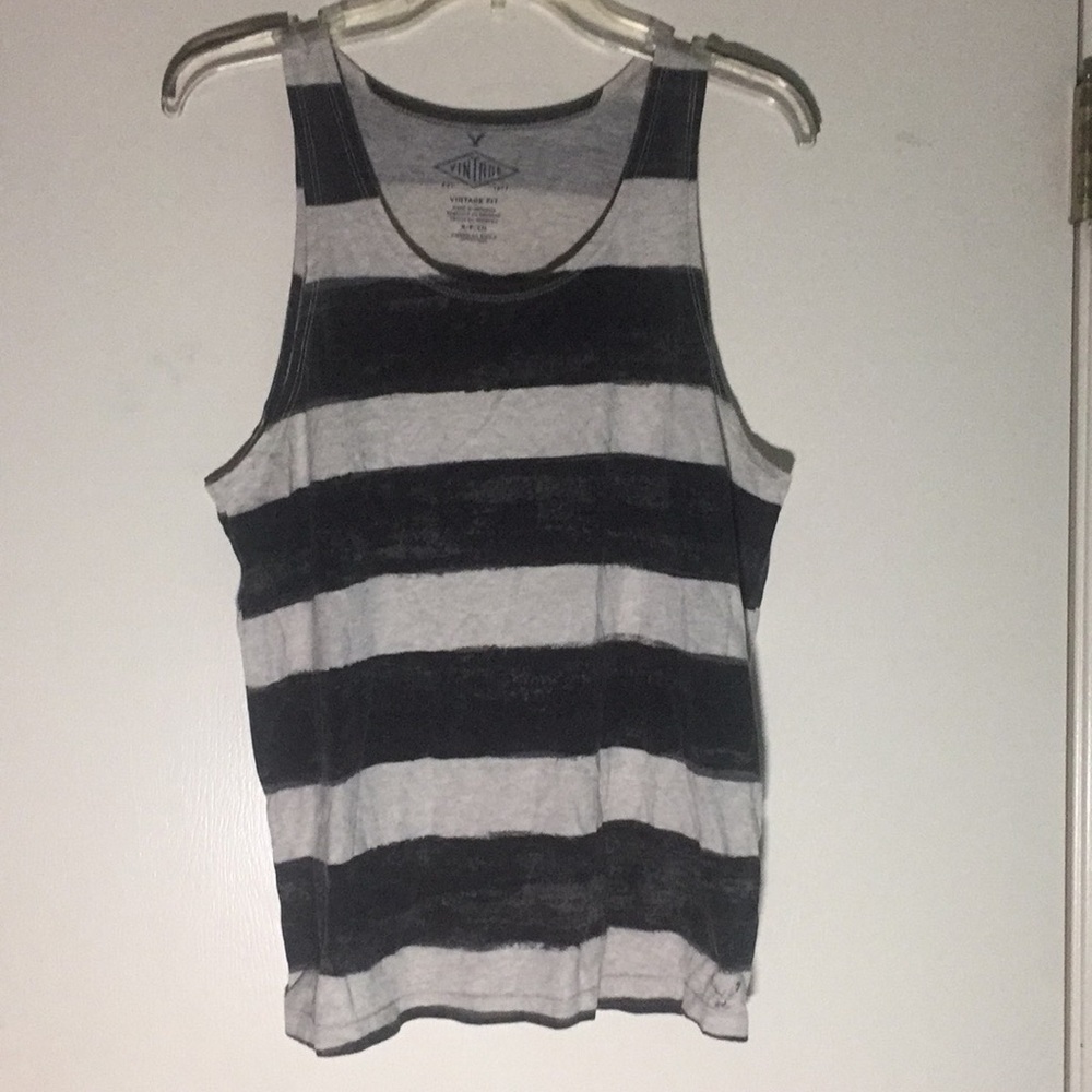 American Eagle Black&White Striped Tank top